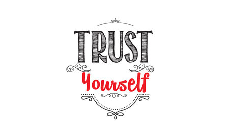 trust yourself vector illustrationのイラスト素材