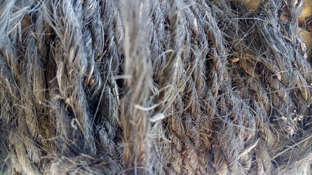 rusty black ropeの写真素材