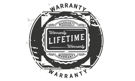 lifetime warranty illustration designのイラスト素材