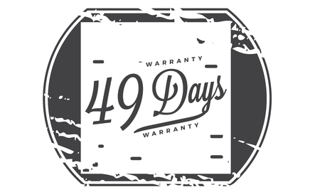 49 days warranty illustration designのイラスト素材