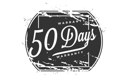 50 days warranty illustration designのイラスト素材