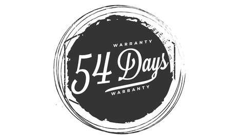 54 days warranty illustration designのイラスト素材