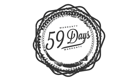 59 days warranty illustration designのイラスト素材