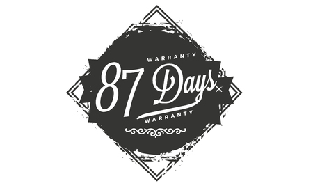 87 days warranty illustration designのイラスト素材