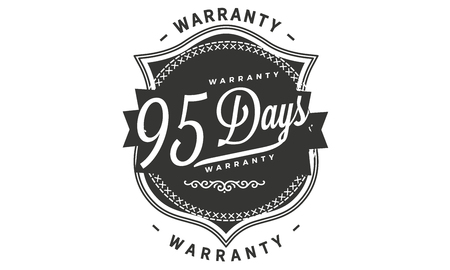 95 days warranty illustration designのイラスト素材