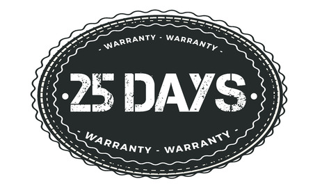 25 days warranty illustration designのイラスト素材