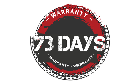 73 days warranty illustration design stampのイラスト素材