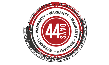 44 days warranty design stampのイラスト素材