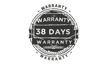 38 days warranty design stampのイラスト素材
