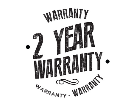 2 year warranty illustration designのイラスト素材
