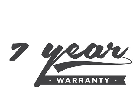 7 year warranty illustration designのイラスト素材