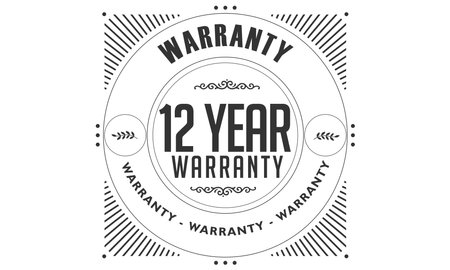 12 year warranty illustration designのイラスト素材