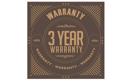 3 year warranty illustration designのイラスト素材