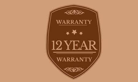 12 year warranty illustration designのイラスト素材