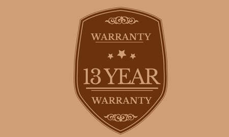 13 year warranty illustration designのイラスト素材