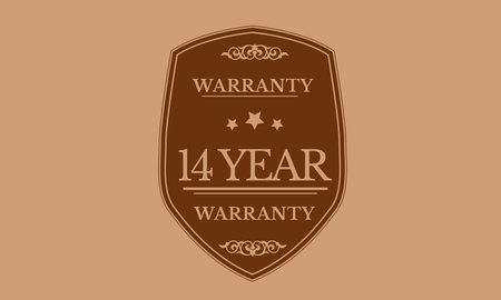 14 year warranty illustration designのイラスト素材