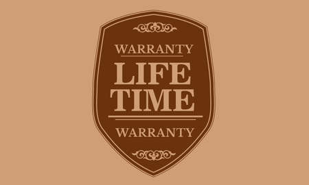 lifetime warranty illustration designのイラスト素材