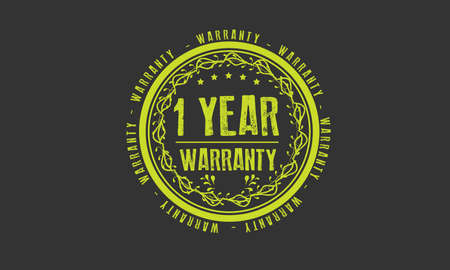 1 year warranty illustration designのイラスト素材