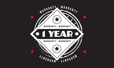 Ilustración de 1 year warranty illustration design stamp - Imagen libre de derechos