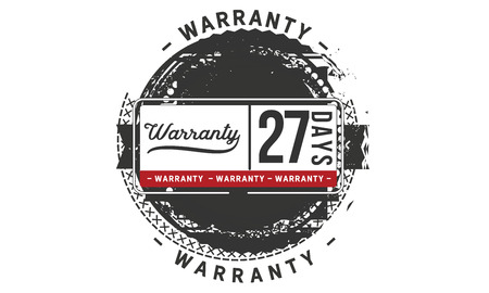 27 days warranty illustration designのイラスト素材