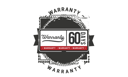60 days warranty illustration designのイラスト素材