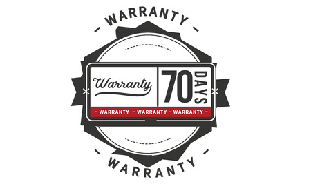 70 days warranty illustration design stampのイラスト素材