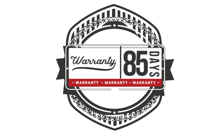 85 days warranty illustration design stamp badge iconのイラスト素材