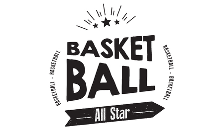 basket ball all starのイラスト素材