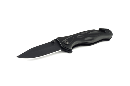 Black knife isolatedの写真素材