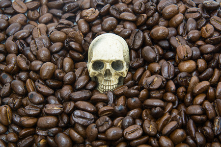 Skull in Coffee beans  Image ID: 297154430の写真素材