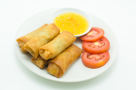 Fried Egg Rolls isolated