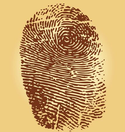 Fingerprints, vector illustration isolated on vintage backgroundのイラスト素材