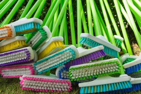 long holder plastic brushの写真素材