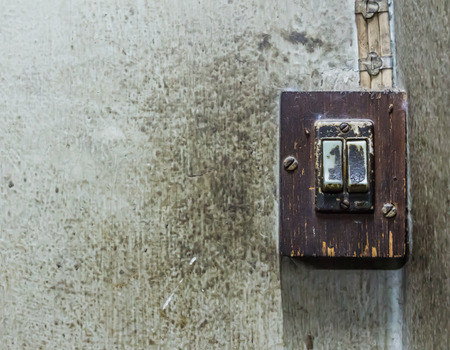 old damage electric switchの写真素材