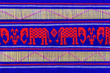 Elephant patterned fabricの写真素材