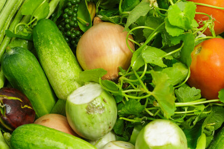 Vegetables in a Bowl isolated in white 
