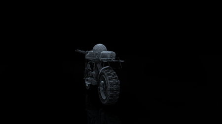 motorcycle model body structure, wire model with Reflect 3d renderingの写真素材