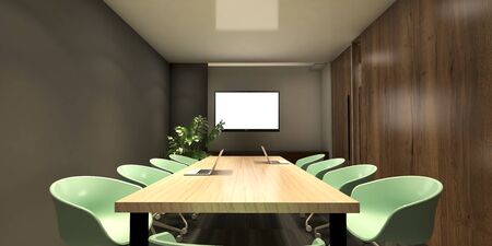 the interior style office concept small area (3D Rendering)の写真素材