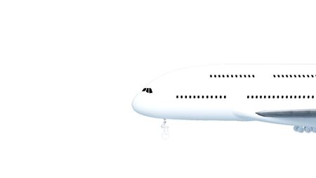 airplane with  paths on transparent background  3D  renderringの写真素材