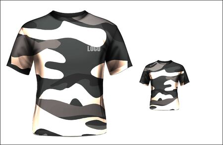 t-shirt sport design template mock up for football uniform front and back view. vector illustrationの写真素材