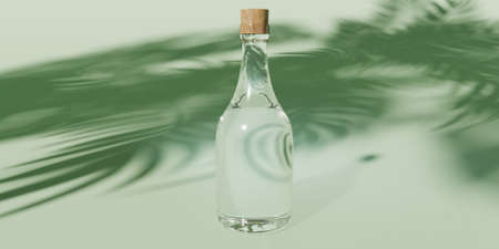 Blank cosmetic packaging mockup 3d rendering illustrationの写真素材