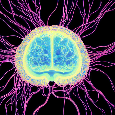 human brain connect idea 3d rendering