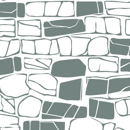 Seamless pattern with stones. Vector illustration. Hand drawn texture.のイラスト素材