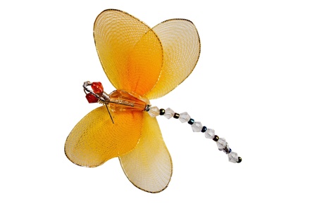 Dragonfly made of cloth and wire.の写真素材