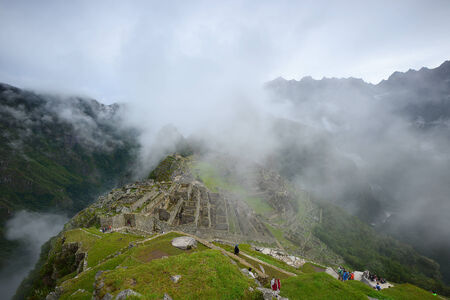 Inca ancient ruin at Peruの写真素材