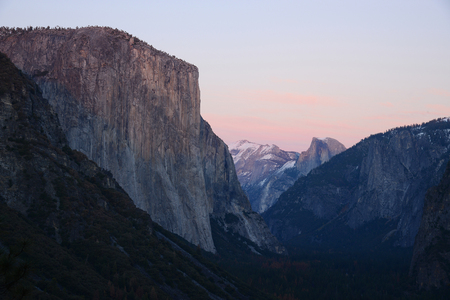 El Capitan at Yosemite national park tunnel viewの写真素材