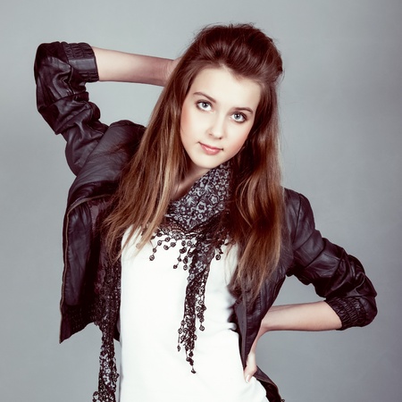 Teen fashion model girlの写真素材