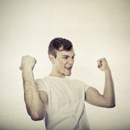 portrait of young man winner