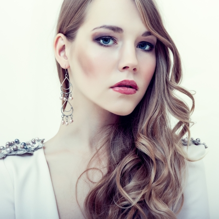 fashion portrait of a sensual girlの写真素材