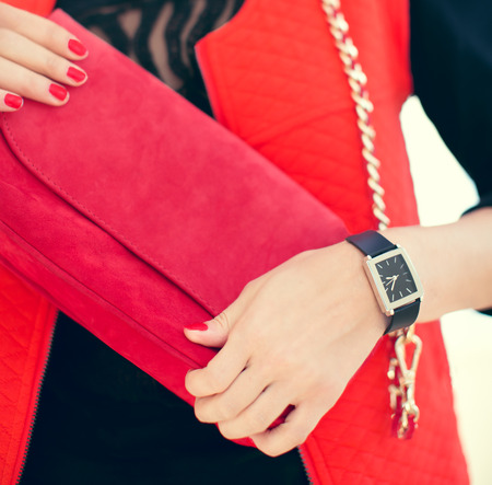 Fashion portrait girl with stylish accessoriesの写真素材